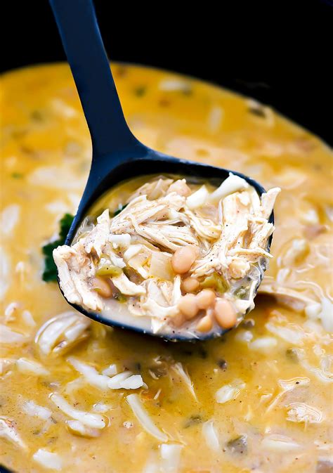 Comforting slow-cooker white chicken chili.